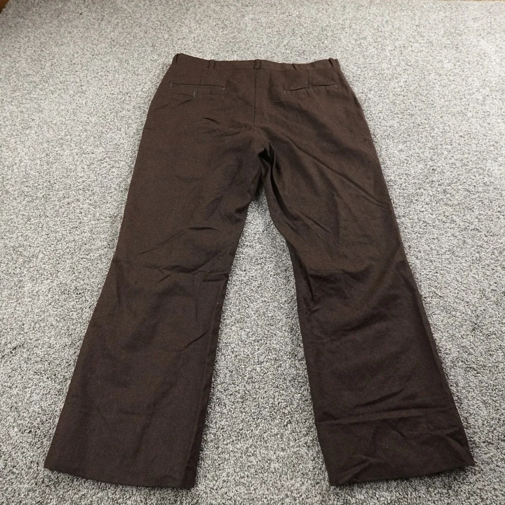 VTG Higgins Pants Mens 37X30 Brown Slacks Chino Dress Trousers Pleated USA Retro